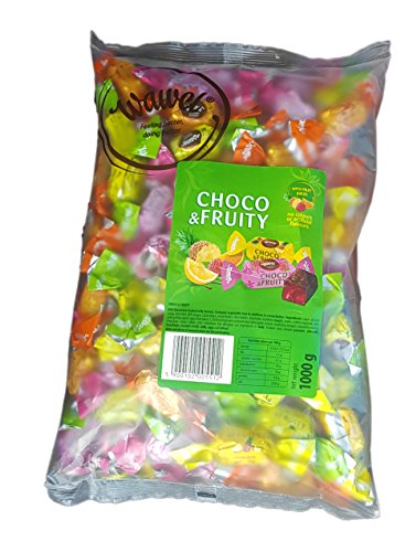 1 kg Wawel Choco & Fruity Natural Fruchtsaft, Gelee, bedeckt mit Schokolade, Mieszanka, Krakowska, Galaretki mit Czekoladzie, 1 kg von Wawel