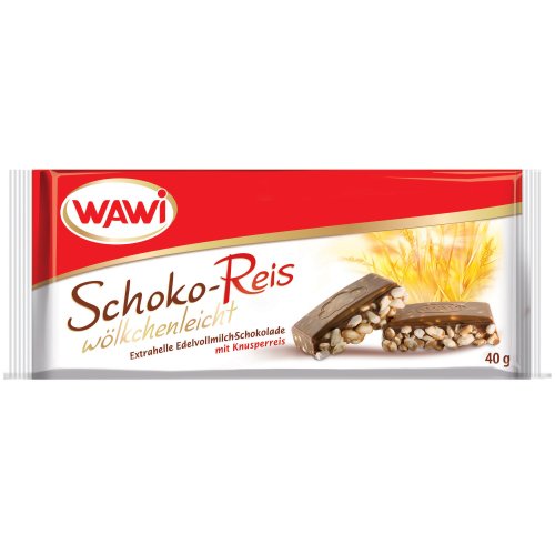WAWI Schoko Reis Edelvollmilch, 40 g von Wawi