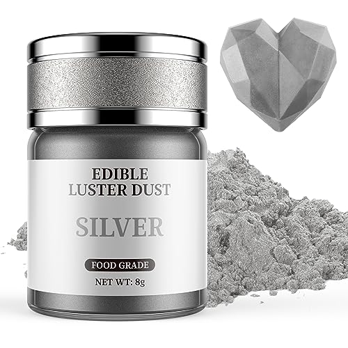 Essbarer Glitzer Silber 8g, Waysroma Lebensmittel Glitzer für Getränke Lebensmittel Glitzerpulver Metallisch für Schokolade, Erdbeeren, Cupcakes, Osterkuchen, Fondant, Getränken, Pralinen Essbarer Glitzer Silber 8g, Waysroma Lebensmittel Glitzer für Getränke Lebensmittel Glitzerpulver Metallisch für Schokolade, Erdbeeren, Cupcakes, Osterkuchen, Fondant, Getränken, Pralinen von Waysroma