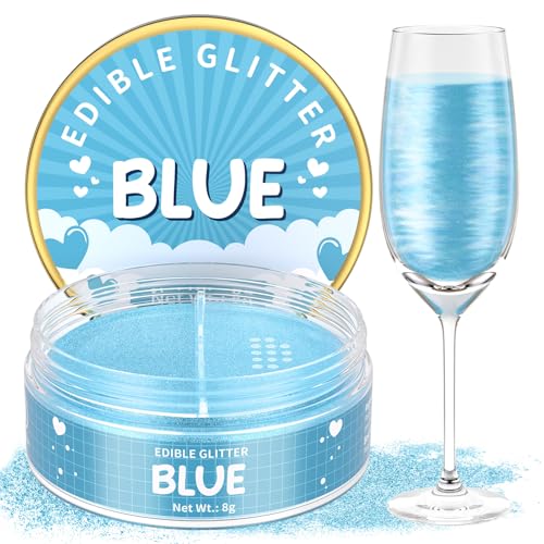 Essbarer Glitzer Blau 8g Mit Pulversiebloch, Waysroma Blau Glitzer für Getränke Geschmacklos Lebensmittel Glitzer für Torten, Schokolade, Erdbeeren, Cupcakes, Fondant, Cocktails, Osterkuchen, Drinks Essbarer Glitzer Blau 8g Mit Pulversiebloch, Waysroma Blau Glitzer für Getränke Geschmacklos Lebensmittel Glitzer für Torten, Schokolade, Erdbeeren, Cupcakes, Fondant, Cocktails, Osterkuchen, Drinks von Waysroma
