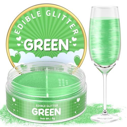 Essbarer Glitzer Grün 8g Mit Pulversiebloch, Waysroma Grün Glitzer für Getränke Geschmacklos Lebensmittel Glitzer für Torten, Schokolade, Erdbeeren, Cupcakes, Fondant, Cocktails, Osterkuchen, Drinks Essbarer Glitzer Grün 8g Mit Pulversiebloch, Waysroma Grün Glitzer für Getränke Geschmacklos Lebensmittel Glitzer für Torten, Schokolade, Erdbeeren, Cupcakes, Fondant, Cocktails, Osterkuchen, Drinks von Waysroma