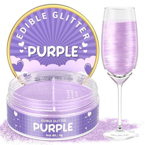 Essbarer Glitzer Lila 8g Mit Pulversiebloch, Waysroma Lila Glitzer für Getränke Geschmacklos Lebensmittel Glitzer für Torten, Schokolade, Erdbeeren, Cupcakes, Fondant, Cocktails, Osterkuchen, Drinks Essbarer Glitzer Lila 8g Mit Pulversiebloch, Waysroma Lila Glitzer für Getränke Geschmacklos Lebensmittel Glitzer für Torten, Schokolade, Erdbeeren, Cupcakes, Fondant, Cocktails, Osterkuchen, Drinks von Waysroma