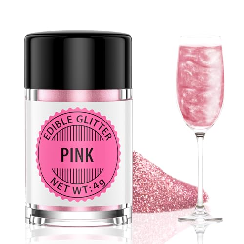 Rosa Essbarer Glitzer für Getränke 4g, Waysroma Geschmacklos Essbarer Glitzer, Lebensmittel Glitzer für Cocktails, Likör, Sekt, Wein, Champagner, Schokolade, Fondant, Kuchen Deko Rosa Essbarer Glitzer für Getränke 4g, Waysroma Geschmacklos Essbarer Glitzer, Lebensmittel Glitzer für Cocktails, Likör, Sekt, Wein, Champagner, Schokolade, Fondant, Kuchen Deko von Waysroma