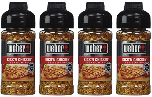 Weber Würze – Kick'N Chicken – Net Wt. 71 g pro Flasche, 4 Stück von Weber