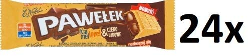 24x Pawelek Duo Karamell Schokorigel 45g Wedel (Karton) von E.Wedel