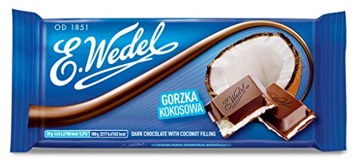 Zartbitterschokolade mit Kokosfüllung 100g von E.Wedel I Polnische Süßigkeiten von E.Wedel