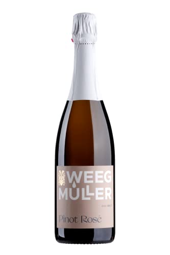 WEEGMÜLLER Pinot Rosé Sekt Brut | Deutscher Schaumwein/Perlwein aus der Pfalz | Premium-Sekt trocken | Pinot Sekt | 2021 | 12% vol. | 1 x 0,75 Liter von Weegmüller