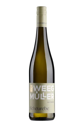 WEEGMÜLLER Scheurebe Trocken | Qualitätswein aus der Pfalz, Deutschland |Premium Weißwein trocken| 2021 | 12,5% vol. | 1 x 0.75 Liter von Weegmüller