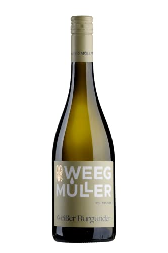 WEEGMÜLLER Weißer Burgunder Trocken | Deutscher Qualitätswein aus der Pfalz |Premium Weißwein trocken| Pinot Bianco | Pinot blanc | 2021 | 12,5% vol. | 1 x 0,75 Liter von Weegmüller