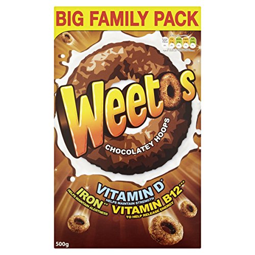 Weetabix Weetos Chocolatey Hoops 500 g (8er Pack) von Weetabix