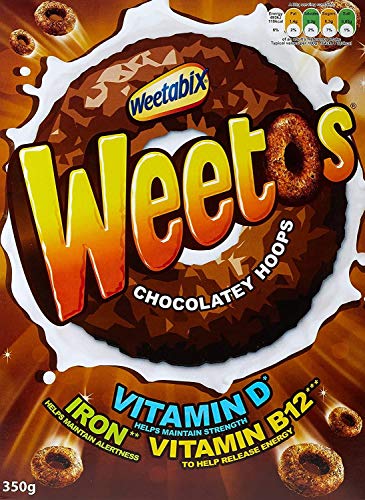 Weetabix Weetos Frühstückscerealien mit Schokoladengeschmack - 350g - 2er-Packung von Weetos
