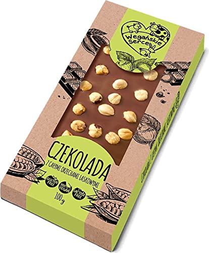 Schokolade mit ganzen Haselnüssen 100 g Wegańskie serce Schokolade mit ganzen Haselnüssen 100 g Wegańskie serce von Wegańskie serce