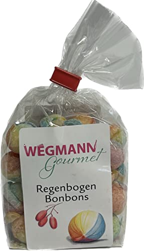 Bonbons 125g - Premium Qualität - zum schenken oder selber naschen (Regenbogen Bonbon 125g - fruchtig, leicht sauer) von Wegmann