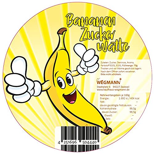 Zuckerwatte Banane im Eimer | Premium Qualität Zuckerwatte Banane im Eimer | Premium Qualität von Wegmann