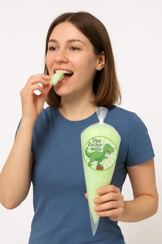 Zuckerwatte | grüne Dinozuckerwatte im Poly-Spitzbeutel 70g | mit Apfelgeschmack Zuckerwatte | grüne Dinozuckerwatte im Poly-Spitzbeutel 70g | mit Apfelgeschmack von Wegmann