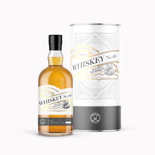 BVB Bourbon Whiskey No.09 | mit hochwertiger Geschenkverpackung | 500ml Einzelflasche | 40% vol | Whiskey des BVB 09 | hochwertiger Whiskey | Geschenkidee für echte Borussia Dortmund Fans von WeiLa