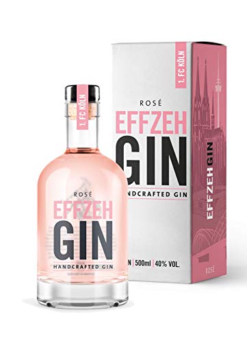 Effzeh Gin Rosé inkl. Geschenkverpackung - Handcrafted Gin - Gin des 1. FC Köln (1 x 0,5l) von WeiLa