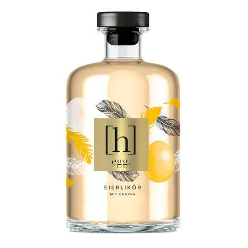 egg. Eierlikör | Eierlikör mit Grappa | 500ml Einzelflasche | 14% Vol. | vollmundiger Eierlikör | Pur oder im Waffelbecher genießen von WeiLa