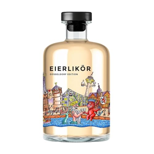 Eierlikör Tilly Düsseldorf Edition | by Jacques Tilly | 500ml Einzelflasche | 14% Vol. | Eierlikör mit Grappa | Eierlikör mit Düsseldorfer Skyline von WeiLa