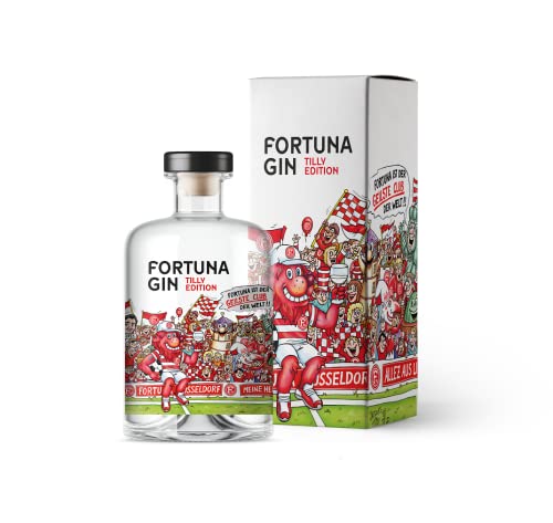 Fortuna Gin - Kunstedition by Jacques Tilly | mit hochwertiger Geschenkverpackung | 500ml Einzelflasche | 42% Vol. | Handcrafted Gin | hochwertiger Gin | Geschenkidee für Fortuna Düsseldorf Fans von WeiLa