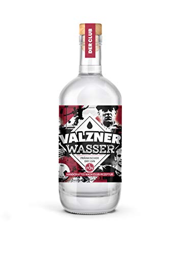 Valzner Wasser | 1. FC Nürnberg Gin | 500ml Einzelflasche | 42% Vol. | hochwertiger Gin mit Zugabe von Silvaner-Wein | Geschenkidee für 1. FC Nürnberg Fans von WeiLa