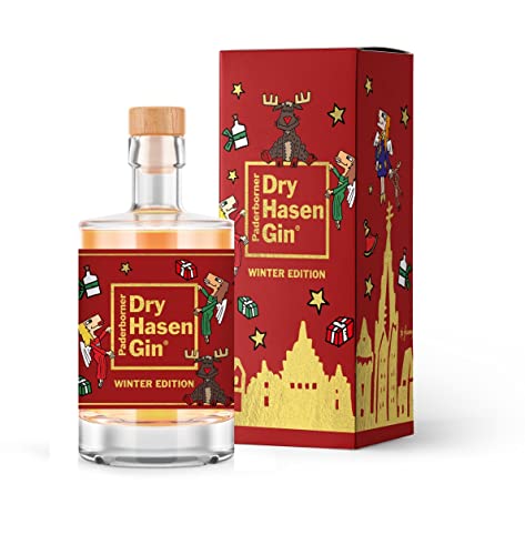 Dry Hasen Winter Gin Edition | Winterlicher Geschmack | mit hochwertiger Geschenkverpackung | 500ml Einzelflasche | 42% Vol. |Kunstedition by Herman Reichold | Handcrafted mit Wintergewürzen von WeiLa