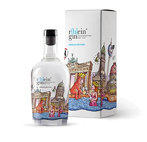 r[h]eingin Tilly Berlin Edition | mit hochwertiger Geschenkverpackung | Handcrafted Dry Gin | Hommage an die Stadt Berlin | 500ml Einzelflasche | 46% Vol. | Geschenkidee für Berlin Liebhaber von WeiLa