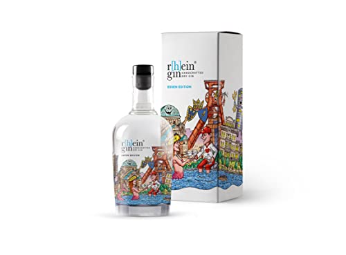 r[h]eingin Tilly Essen Edition | mit hochwertiger Geschenkverpackung | Handcrafted Dry Gin | Hommage an die Stadt Essen | 500ml Einzelflasche | 46% Vol. | Geschenkidee für Essen Liebhaber von WeiLa