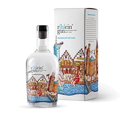 r[h]eingin Tilly Frankfurt Edition | mit hochwertiger Geschenkverpackung | Handcrafted Dry Gin | Hommage an die Stadt Frankfurt | 500ml Einzelflasche | 46% Vol. | Geschenkidee für Frankfurt Liebhaber von WeiLa