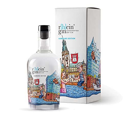 r[h]eingin - Hamburg Edition - inkl. hochwertiger Geschenkverpackung - Handcrafted Dry Gin gestaltet von Jacques Tilly für die Stadt Hamburg (1 x 0,5l) von WeiLa