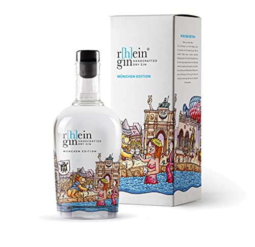 r[h]eingin Tilly München Edition | mit hochwertiger Geschenkverpackung | Handcrafted Dry Gin | Hommage an die Stadt München | 500ml Einzelflasche | 46% Vol. | Geschenkidee für München Liebhaber von WeiLa