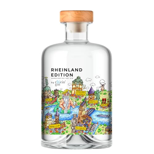 r[h]eingin Rheinland Edition | by Jacques Tilly | 500ml Einzelflasche | 46% vol | Handcrafted Dry Gin | hochwertiger Gin | Geschenkidee von WeiLa