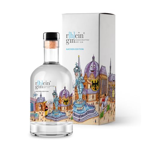 r[h]eingin Tilly Aachen Edition | mit hochwertiger Geschenkverpackung | 500ml Einzelflasche | 46% vol | Handcrafted Dry Gin | hochwertiger Gin | Geschenkidee für Aachen Liebhaber von WeiLa