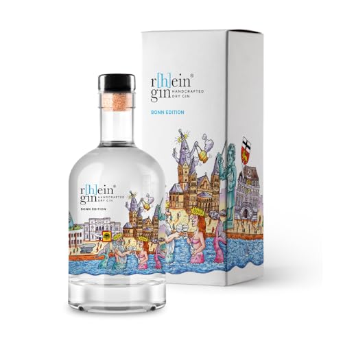 r[h]eingin Tilly Bonn Edition | mit hochwertiger Geschenkverpackung | Handcrafted Dry Gin | Hommage an die Stadt Bonn | 500ml Einzelflasche | 46% Vol. | Geschenkidee für Bonn Liebhaber von WeiLa