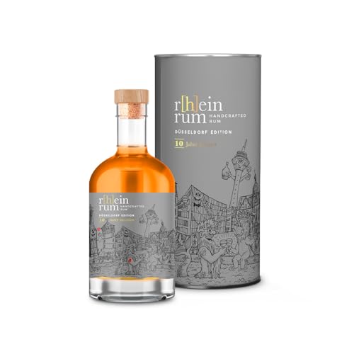 R[h]einrum Tilly Düsseldorf Edition | mit hochwertiger Röhre | 500ml Einzelflasche | 40% vol | 10-Jähriger Panama Rum | hochwertiger Rum | Geschenkidee für Düsseldorf Liebhaber von WeiLa