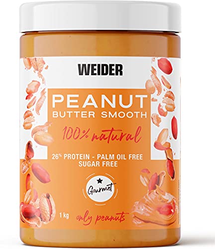 Weider Peanut Butter Smooth 1 Kg - 100% Mantequilla De Cacahuete Natural con Textura Suave y Cremosa von Weider