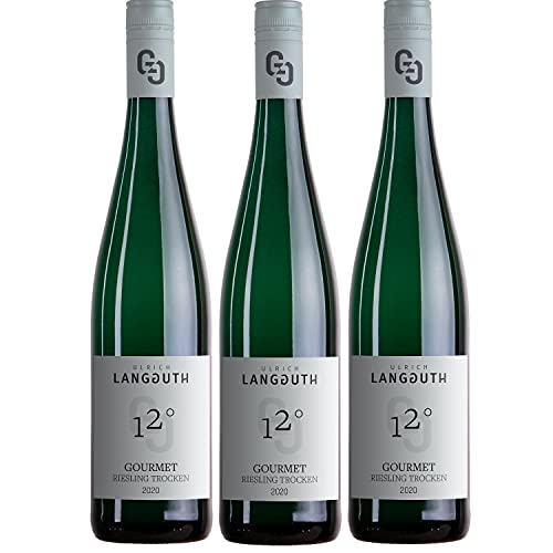 Weingut Ulrich Langguth 12° Gourmet Riesling Weißwein Wein trocken (3 Flaschen) von Weigut Ulrich Langguth