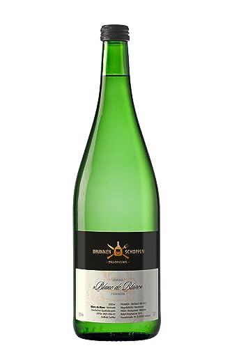 WEIN WISCHER Weißwein Müller-Thurgau, Bacchus, Kerner, Blanc de Blanc halbtrocken Qualitätswein [1,0 l] Franken Brunnenschoppen - Das Original - Frankenwein jetzt genießen! von Wein Wischer Nordheim am Main