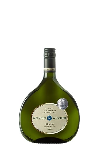 WEIN WISCHER Weißwein Riesling trocken Kabinett [0,75 l] Franken Weingut Wischer - Gutsabfüllung Frankenwein jetzt genießen! von Wein Wischer Nordheim am Main