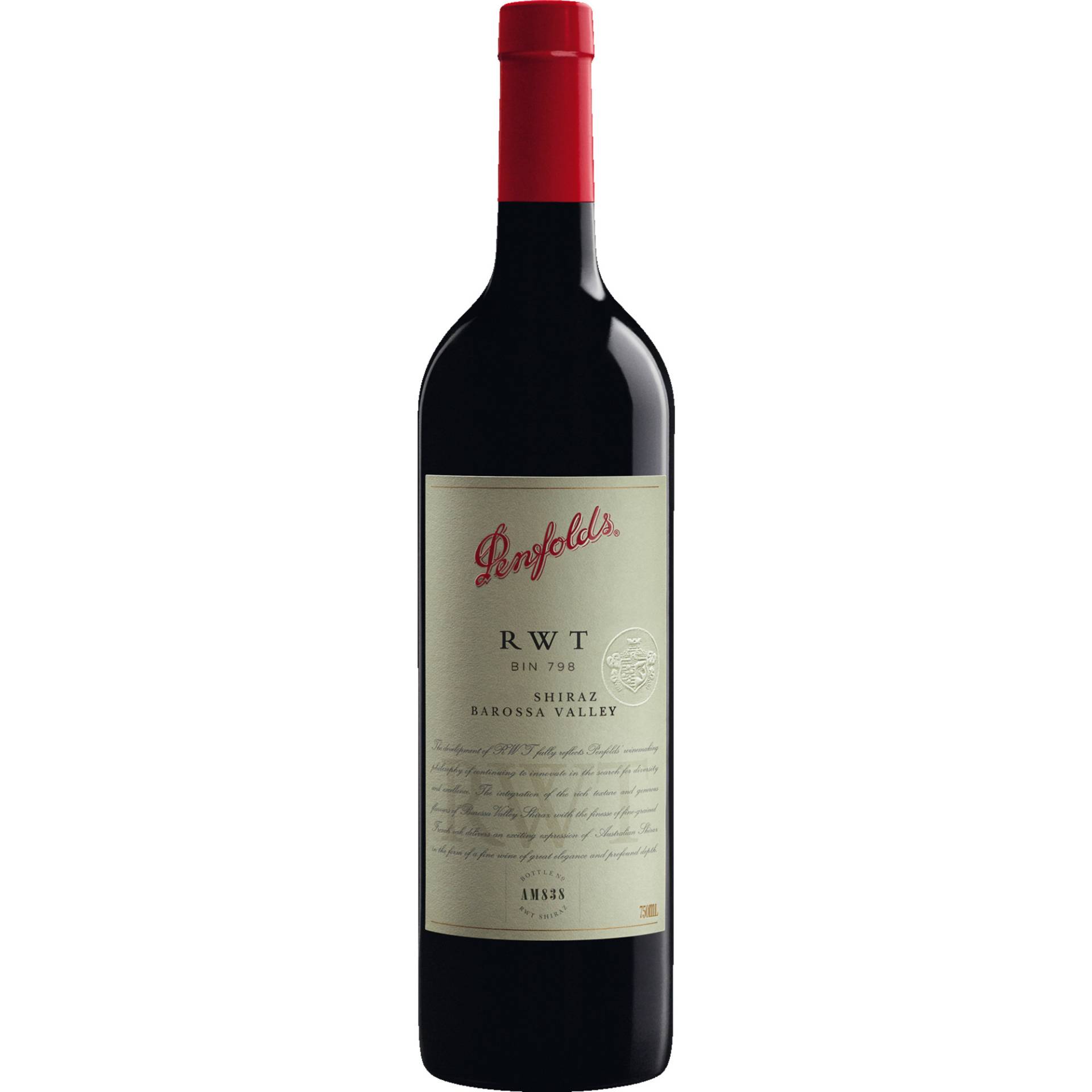 Penfolds RWT BIN798 Shiraz, Barossa Valley, South Australia, 2019, Rotwein von Wein Wolf GmbH, Königswinterer Str. 552, 53227 Bonn, Deutschland