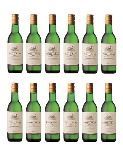 12x 0,187l - 2022er - Vignobles Paul Mas - Chardonnay - Kleinflasche - Pays d'Oc I.G.P. - Frankreich - Weißwein trocken von Wein- und Genießerparadies