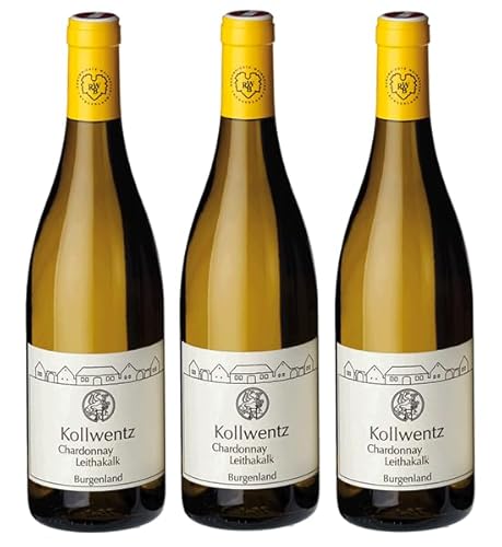3x 0,75l - 2023er - Kollwentz - Römerhof - Leithakalk - Chardonnay - Qualitätswein Burgenland - Österreich - Weißwein trocken 3x 0,75l - 2023er - Kollwentz - Römerhof - Leithakalk - Chardonnay - Qualitätswein Burgenland - Österreich - Weißwein trocken von Wein- und Genießerparadies