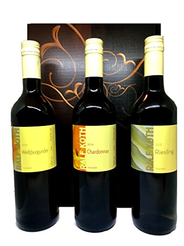 Weinset Weingut Köth Weißwein 3 x 0,75l im Geschenkkarton von Wein & Secco Köth
