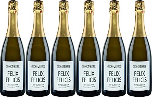 6x 'Felix Felicis' Sekt Pinot Brut 2020 - Wein- und Sekthaus Georg Messer, Pfalz - Weißwein von Wein- und Sekthaus Georg Messer