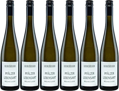 6x 'Pfälzer Lebensart' Riesling Kabinett 2021 - Wein- und Sekthaus Georg Messer, Pfalz - Weißwein von Wein- und Sekthaus Georg Messer