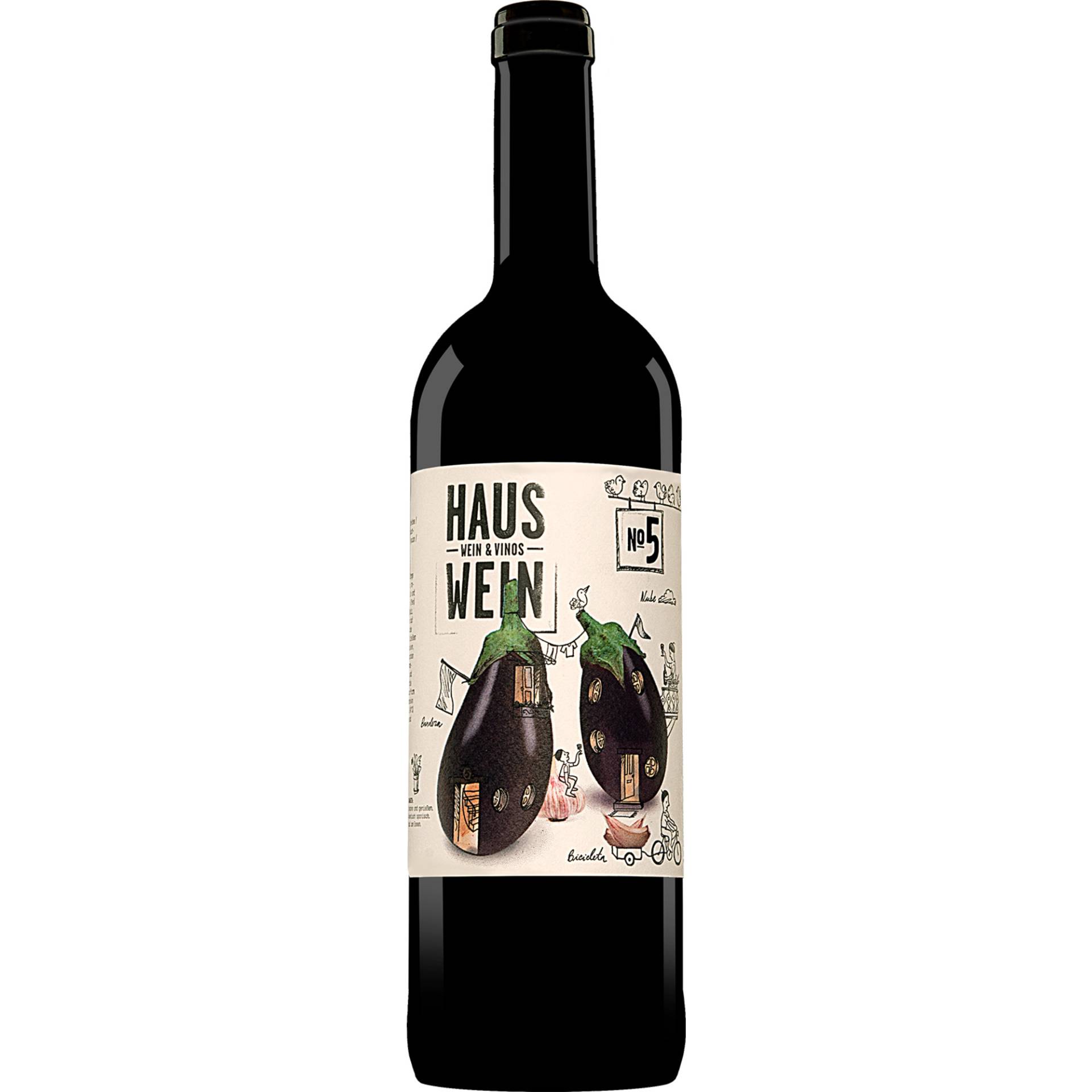 Hauswein Nr. 5  0.75L 13.5% Vol. Rotwein Trocken aus Spanien von Wein & Vinos - Hauswein