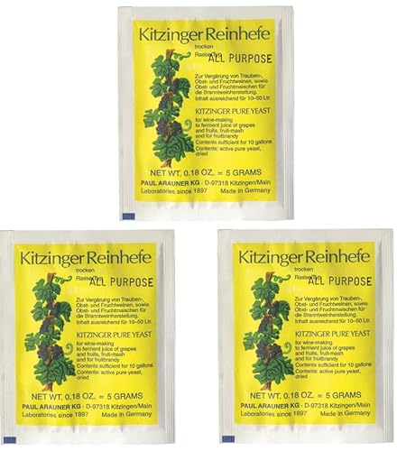 3x Arauner Universal Reinhefe Weinhefe Rotwein Weißwein 3x Arauner Universal Reinhefe Weinhefe Rotwein Weißwein von Wein