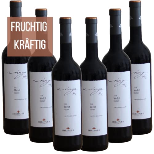 Merlot QbA 6er Paket | Rotwein trocken | Deutscher Wein Kaiserstuhl | Ihringer Winzergenossenschaft | Kräftiger Rotwein | 0,75l von WeinDaheim