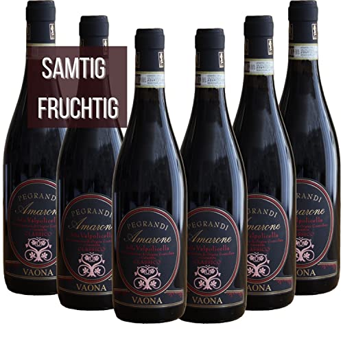 Pegrandi Amarone Classico della Valpolicella DOCG 2018 | 6er Paket | Rotwein trocken | Italienischer Wein | 0,75l Pegrandi Amarone Classico della Valpolicella DOCG 2018 | 6er Paket | Rotwein trocken | Italienischer Wein | 0,75l von WeinDaheim