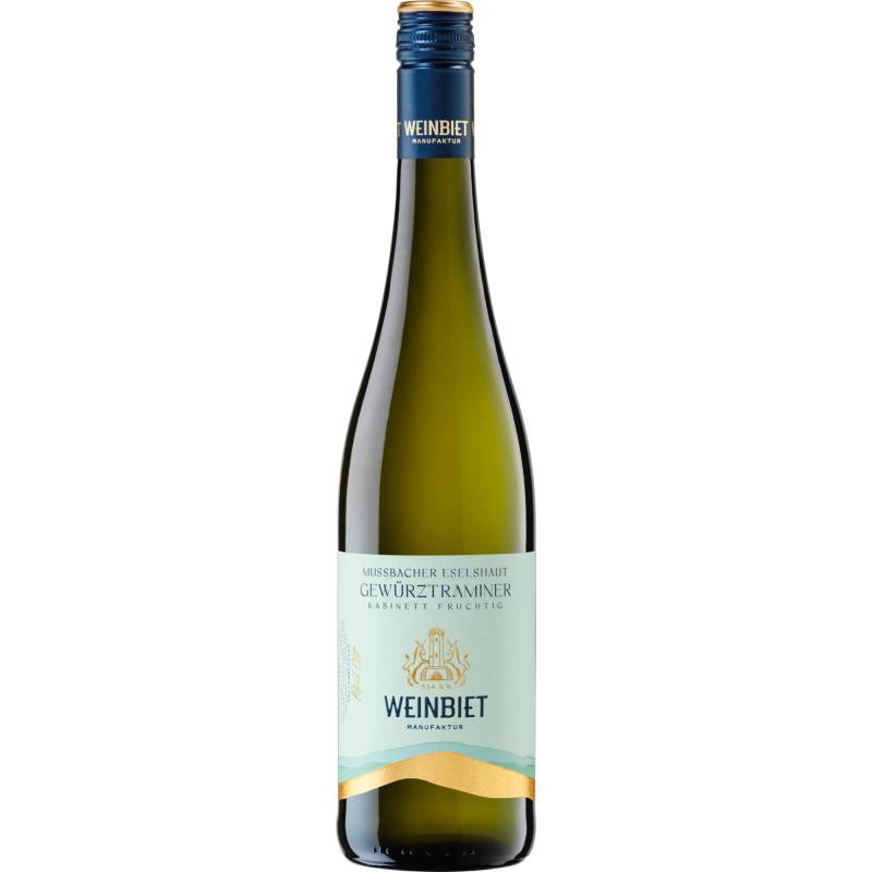 Mussbacher Eselshaut Gewürztraminer Kabinett, Feinfruchtig, Pfalz, Pfalz, 2024, Weißwein von Weinbiet Manufaktur eG, An der Eselshaut 57, 67435 Neustadt